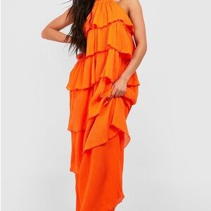 Cheesecloth Ruffle Tiered Maxi Dress